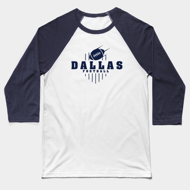 Dallas Football Team Color Baseball T-Shirt by Toogoo